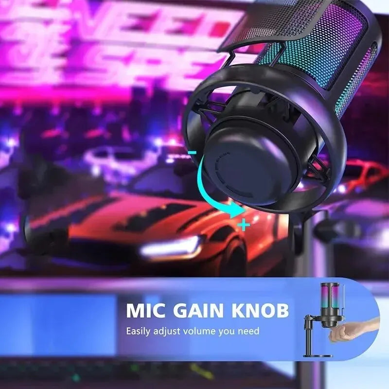 black gaming mic