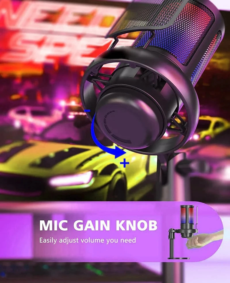 black gaming mic