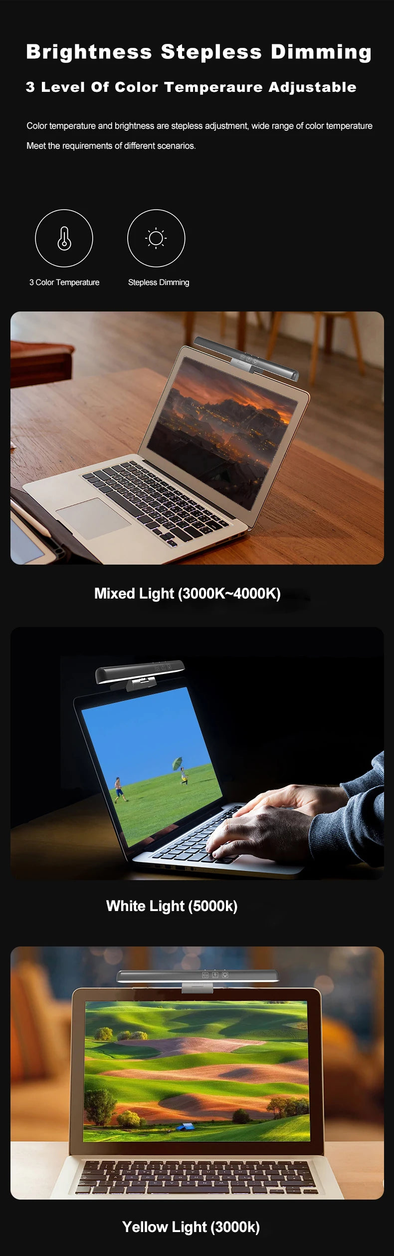 LED Computer Monitor Light Bar