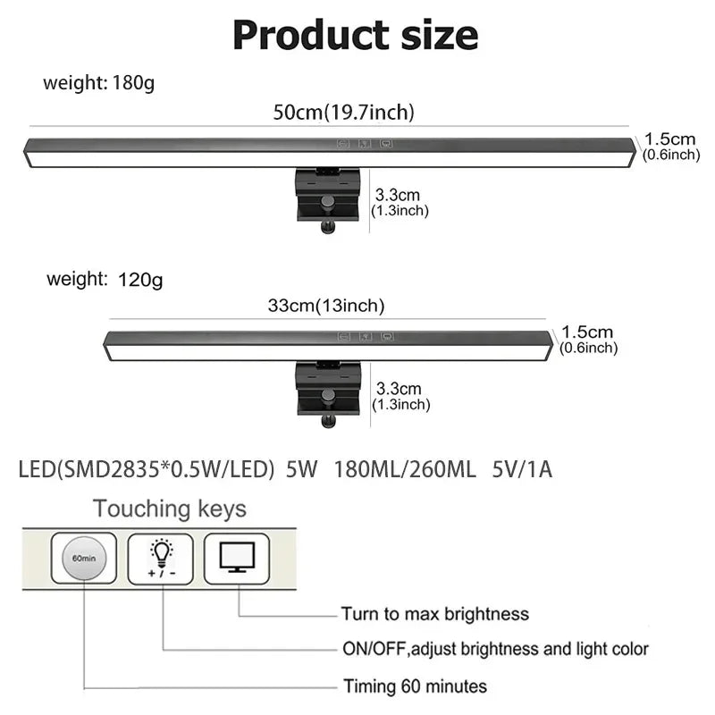 LED Computer Monitor Light Bar