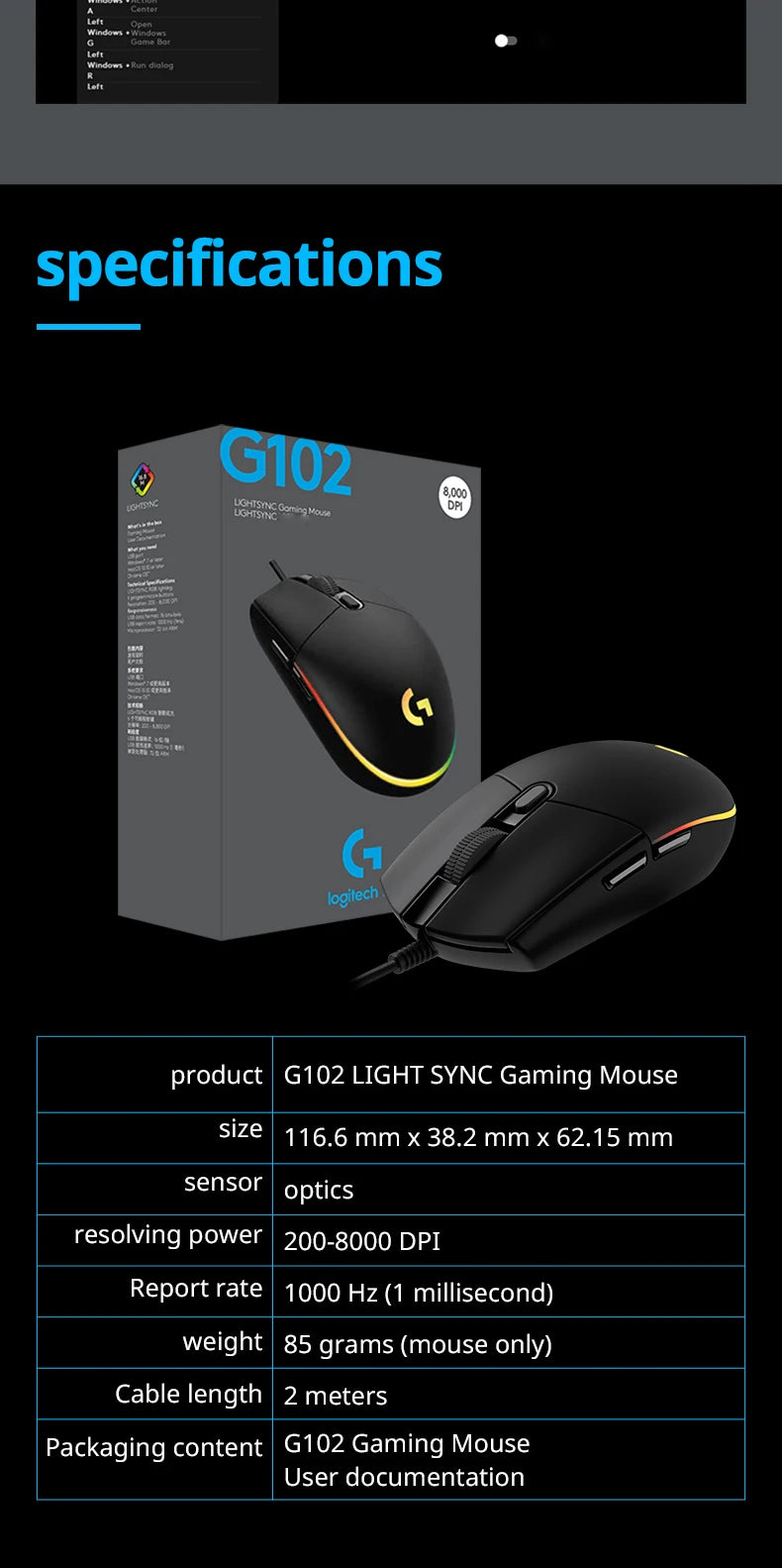 Logitech G102 Mouse